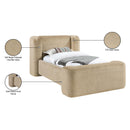  Color_Beige  Size_Twin  -- Modena Beige Chenille Fabric Upholstered Twin Bed IMAGE 10