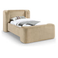  Color_Beige Size_Twin -- Meridian Modena Upholstered Platform Bed IMAGE 1
