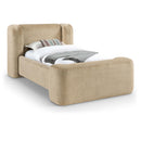  Color_Beige  Size_Twin  -- Modena Beige Chenille Fabric Upholstered Twin Bed IMAGE 1