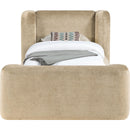  Color_Beige  Size_Twin  -- Modena Beige Chenille Fabric Upholstered Twin Bed IMAGE 3