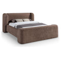  Color_Brown  Size_Full  -- Modena Brown Chenille Fabric Upholstered Full Bed IMAGE 1