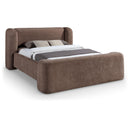  Color_Brown  Size_Full  -- Modena Brown Chenille Fabric Upholstered Full Bed IMAGE 1
