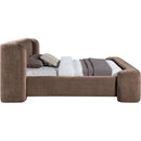  Color_Brown  Size_Full  -- Modena Brown Chenille Fabric Upholstered Full Bed IMAGE 4