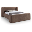  Meridian Modena Brown Chenille Fabric Upholstered King Bed IMAGE 1