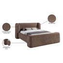  Color_Brown  Size_Queen  -- Modena Brown Chenille Fabric Upholstered Queen Bed IMAGE 10