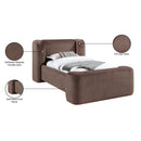  Color_Brown  Size_Twin  -- Modena Brown Chenille Fabric Upholstered Twin Bed IMAGE 10