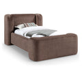  Color_Brown Size_Twin -- Modena Brown Chenille Fabric Upholstered Twin Bed IMAGE 1