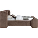  Color_Brown  Size_Twin  -- Modena Brown Chenille Fabric Upholstered Twin Bed IMAGE 4