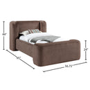  Color_Brown  Size_Twin  -- Modena Brown Chenille Fabric Upholstered Twin Bed IMAGE 9