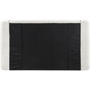  Meridian Modena Cream Chenille Fabric Upholstered Full Bed IMAGE 5