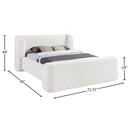  Color_Cream  Size_Full  -- Modena Cream Chenille Fabric Upholstered Full Bed IMAGE 9