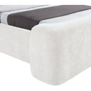  Meridian Modena Cream Chenille Fabric Upholstered King Bed IMAGE 6