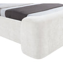  Color_Cream  Size_Queen  -- Modena Cream Chenille Fabric Upholstered Queen Bed IMAGE 6