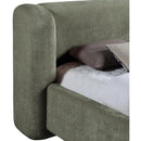  Color_Green  Size_King  -- Modena Green Chenille Fabric Upholstered King Bed IMAGE 7