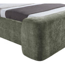 Meridian Modena Green Chenille Fabric Upholstered Queen Bed IMAGE 6