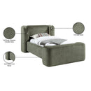  Color_Green  Size_Twin  -- Modena Green Chenille Fabric Upholstered Twin Bed IMAGE 10