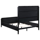  Coaster Furniture Brookmead 224710Q 60-inch Upholstered Queen Bed - Black IMAGE 3