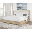  Coaster Furniture Kailani 225041Q 49-inch Queen Wingback Bed - Beige Oak IMAGE 4