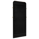  Coaster Furniture Arini 224339 Cane Weave Full Length Standing Floor Mirror - Black IMAGE 5