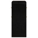  Coaster Furniture Arini 224339 Cane Weave Full Length Standing Floor Mirror - Black IMAGE 6