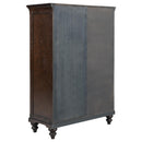  Coaster Furniture Andover 223637 6-Drawer Tempered Glass Door Chest - Dark Oak IMAGE 3