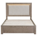  Coaster Furniture Kenora 224850Q 56-inch Queen LED Storage Bed - Barley Brown IMAGE 5