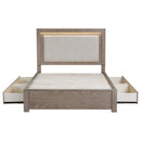  Size_King -- Kenora 224850KE 56-inch Eastern King LED Storage Bed - Barley Brown IMAGE 6
