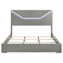  Size_King --  Ives 224971KE Eastern King Panel Bed LED Headboard - Grey High Gloss IMAGE 3