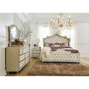  Coaster Furniture Antonella 223523M 7-Drawer Upholstered Dresser with Mirror - Ivory IMAGE 3