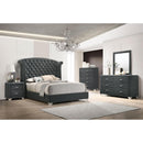  Coaster Furniture Melody 223383M 6-Drawer Upholstered Dresser with Mirror - Grey IMAGE 3