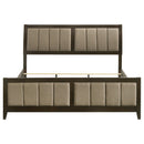  Size_King -- Wilkes 224421KE 51-inch Upholstered Eastern King Bed - Dark Cocoa IMAGE 3