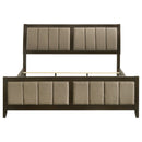 Coaster Furniture Wilkes 224421KE 51-inch Upholstered Eastern King Bed - Dark Cocoa IMAGE 3