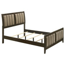  Size_Full -- Wilkes 224421F 51-inch Upholstered Full Bed - Dark Cocoa IMAGE 1