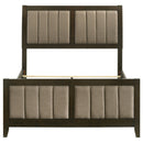  Size_Full -- Wilkes 224421F 51-inch Upholstered Full Bed - Dark Cocoa IMAGE 3