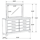  Coaster Furniture Woodmont 222633M 8-Drawer Dresser with Mirror - Rustic Golden Brown IMAGE 10
