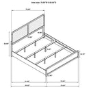  Size_King -- Cavelle 223661KE 51-inch Upholstered Eastern King Bed - Black IMAGE 6