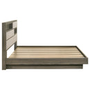  Size_King -- Fenwick 224981KE Eastern King Bed Bookcase Headboard - Grey Oak IMAGE 5