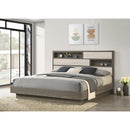  Size_King -- Fenwick 224981KE Eastern King Bed Bookcase Headboard - Grey Oak IMAGE 6