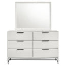  Coaster Furniture Sonora 224863M 6-Drawer Dresser with Mirror - White IMAGE 2