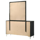  Coaster Furniture Lucia 224993M 6-Drawer Dresser and Mirror - Black IMAGE 7