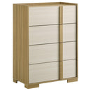  Coaster Furniture Hyland 215655 4-Drawer Chest of Drawers - Natural IMAGE 1