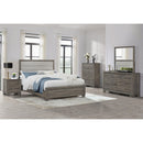 Coaster Furniture Wright 223341Q 52-inch Upholstered Queen Bed - Brown Oak IMAGE 5