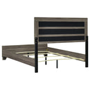  Size_King -- Wright 223341KE 52-inch Upholstered Eastern King Bed - Brown Oak IMAGE 3