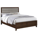  Size_King -- Welsley 223441KE 50-inch Upholstered Eastern King Bed - Walnut IMAGE 2