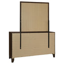  Coaster Furniture Welsley 223443M 6-Drawer Dresser and Mirror - Walnut IMAGE 4
