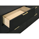  Coaster Furniture Kendall 224453M 6-Drawer Dresser with Mirror - Black IMAGE 11