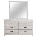 Coaster Furniture Brantford 207053M 6-Drawer Dresser with Mirror - Coastal White IMAGE 2