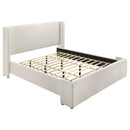  Size_King -- Alamosa 310078KE Boucle Upholstered Eastern King Platform Bed - White IMAGE 1