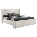  Size_King -- Alamosa 310078KE Boucle Upholstered Eastern King Platform Bed - White IMAGE 2