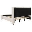  Coaster Furniture Alamosa 310078KE Boucle Upholstered Eastern King Platform Bed - White IMAGE 4